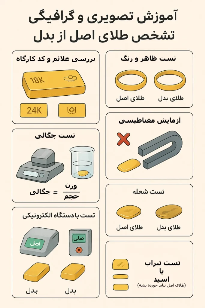 تشخیص طلای اصل از بدل