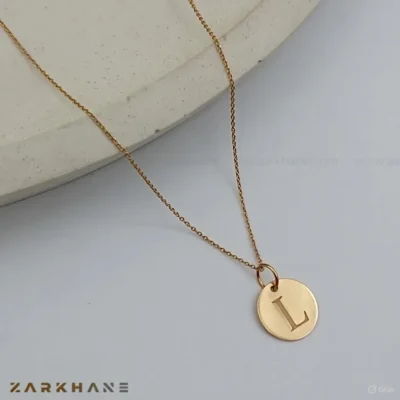 پلاک طلا حرف L