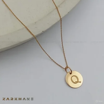 پلاک طلا حرف Q