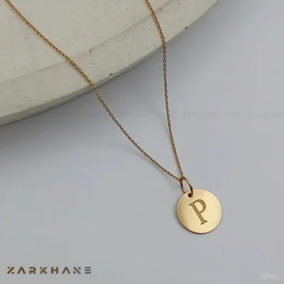 پلاک طلا حرف P