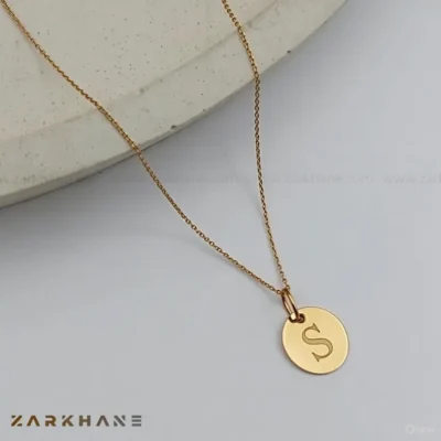 پلاک طلا حرف S