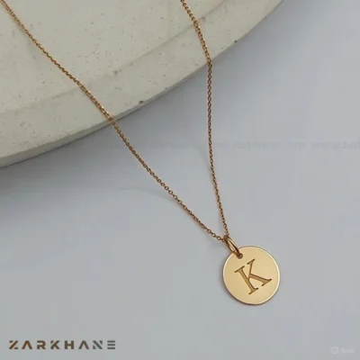 پلاک طلا حرف K