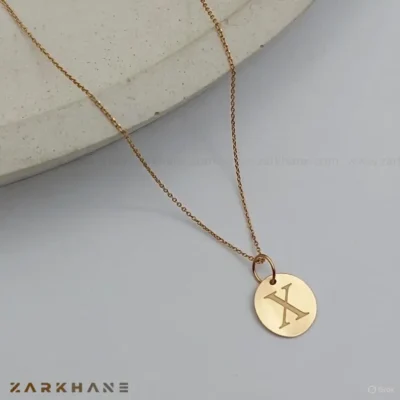 پلاک طلا حرف X