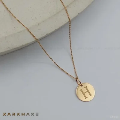 پلاک طلا حرف H