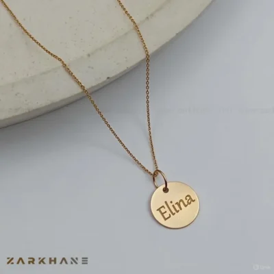 پلاک طلا اسم Elina