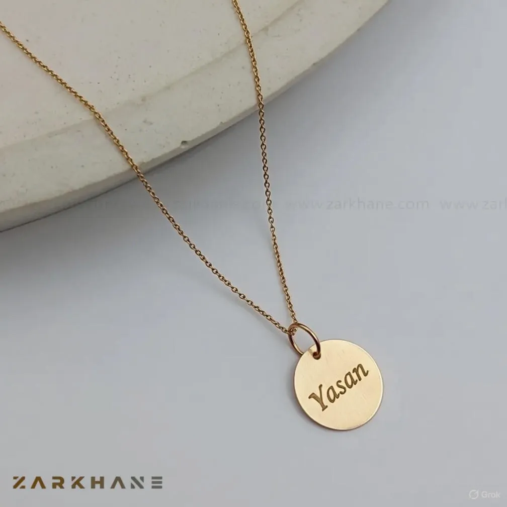 یاسان پلاک طلا اسم Yasan